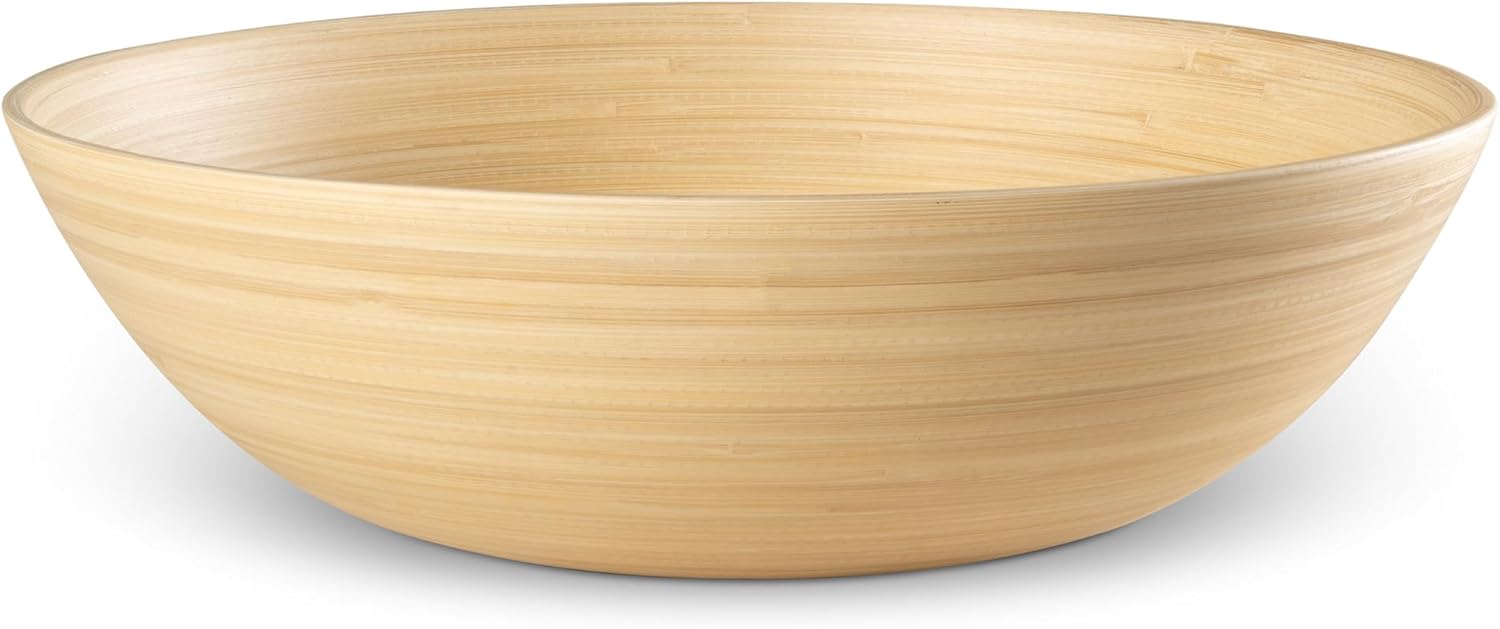 Joyce Chen Lexa Bamboo Salad Bowl – Natural – 12 Inch