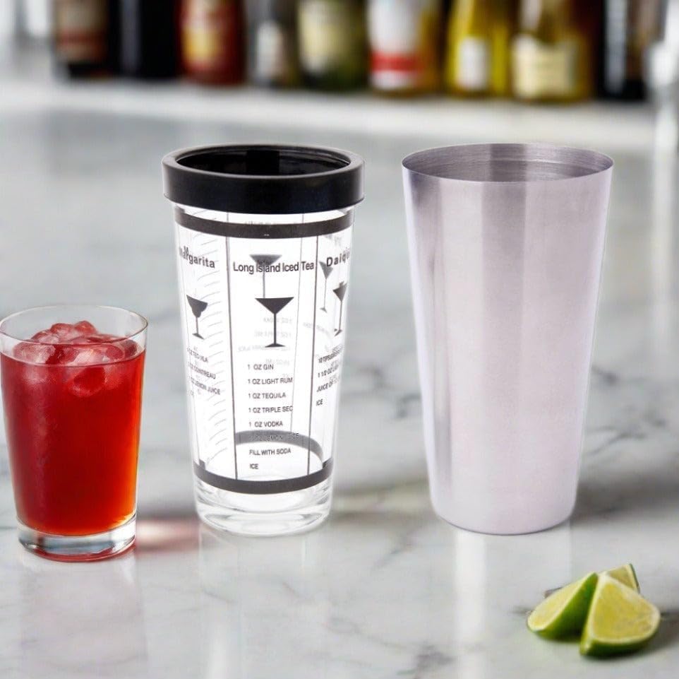 Cuisinox Boston Cocktail Shaker with 5 Recipes – 500ml by Kitchen Niche