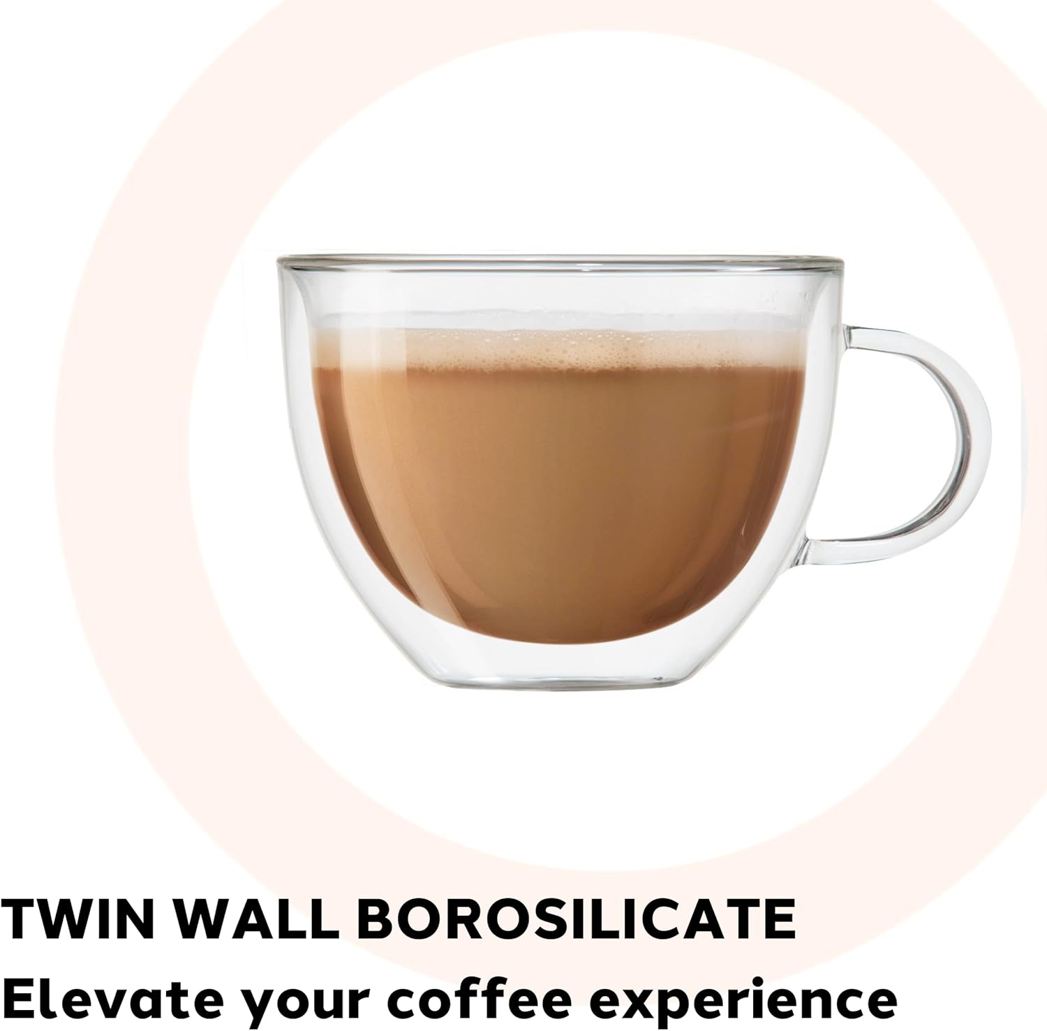 Oggi Set of 2 Double-Wall Latte Cups – 475 ml