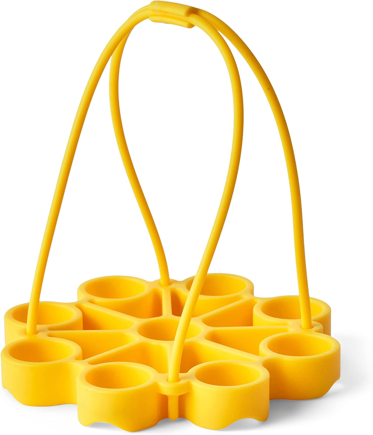 Cuisipro Silicone Egg Rack – 6.25" x 6.25" x 0.75" / 16 x 16 x 2 cm – Yellow Cuisipro by Kitchen Niche