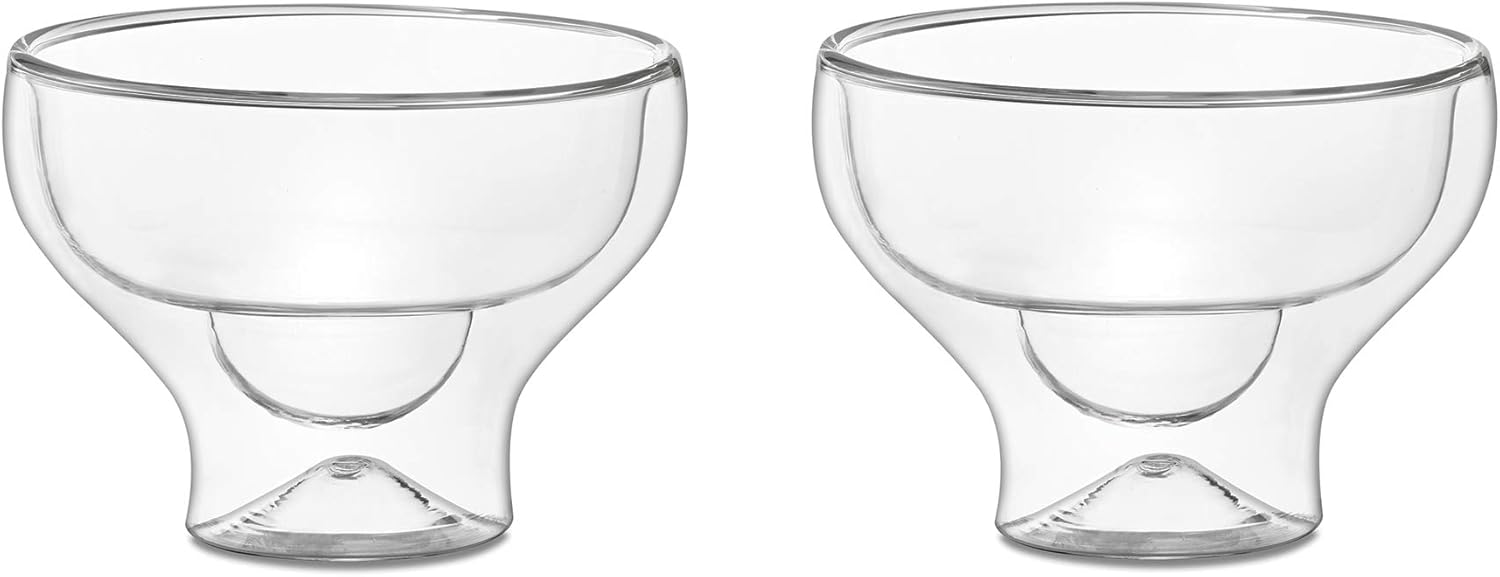 Outset Double Wall Margarita Glasses Set of 2 – Borosilicate Glass