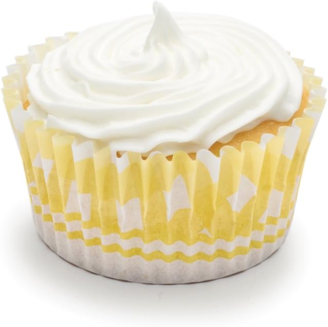 Fox Run Yellow Gingham Bunny Baking Cup Set of 50
