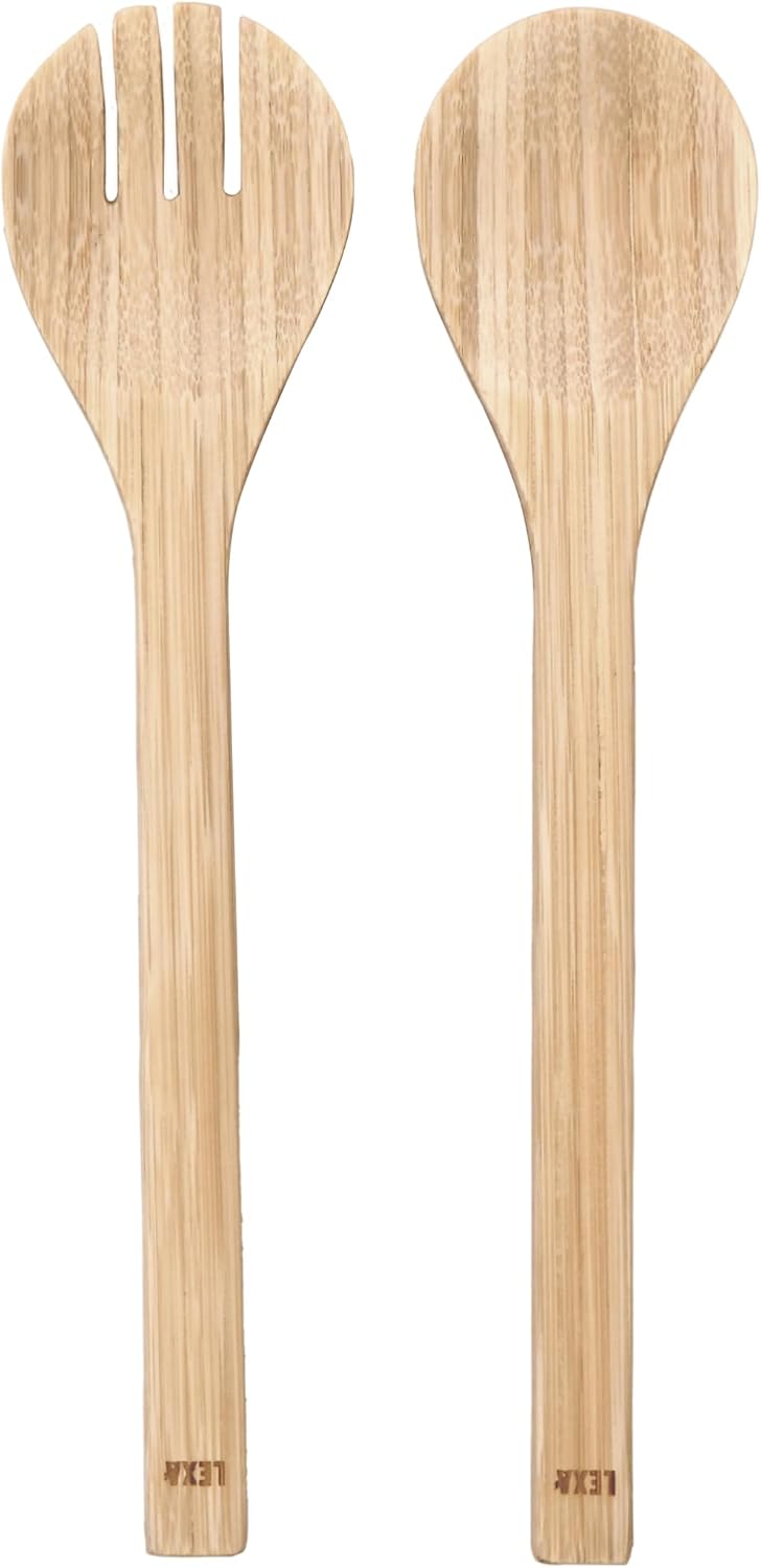 Joyce Chen Lexa Bamboo Salad Utensil Set – Natural – 12 Inch