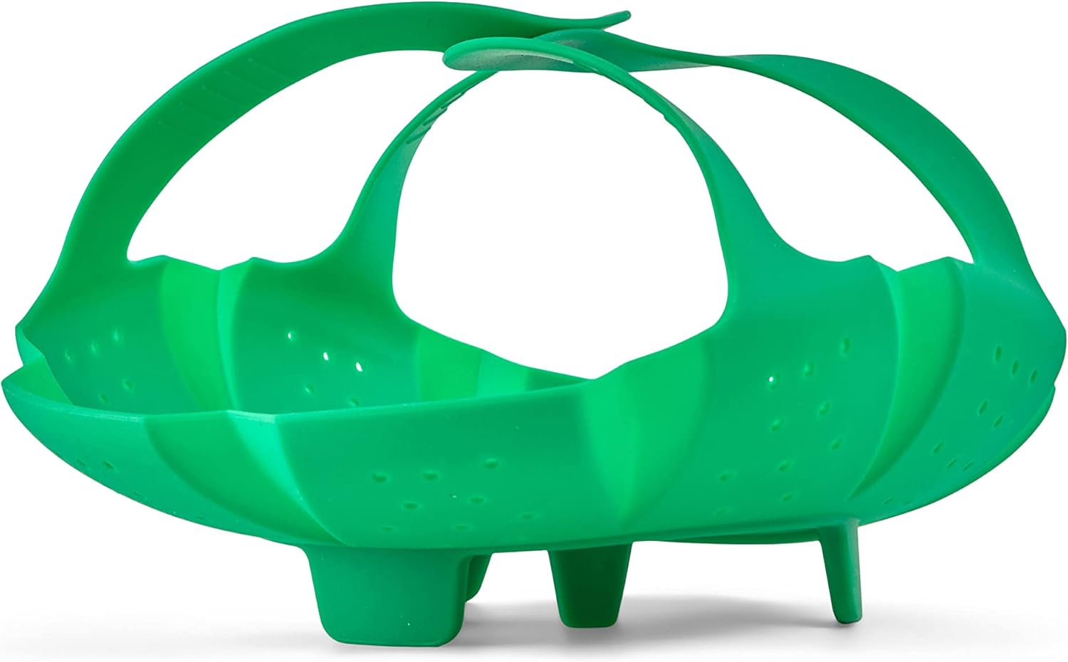 Cuisipro Silicone Vegetable Steamer – 16" x 9" x 3" / 41.7 x 23 x 7.5 cm – Green Cuisipro by Kitchen Niche