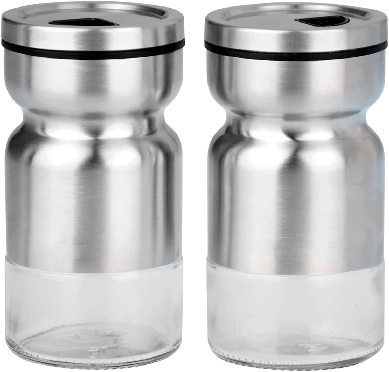 Cuisinox Salt and Pepper Shaker Set in Satin Stainless Steel – 7 x 10cm by Kitchen Niche