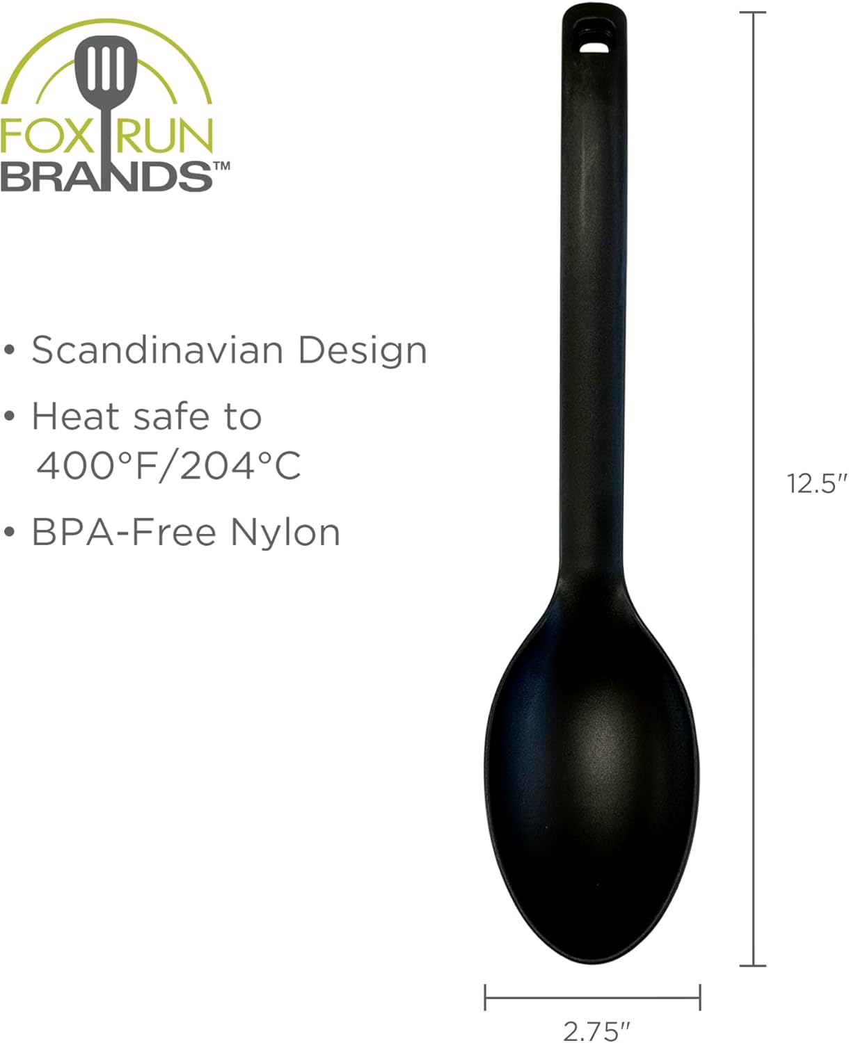 Fox Run Black Nylon Kitchen Spoon
