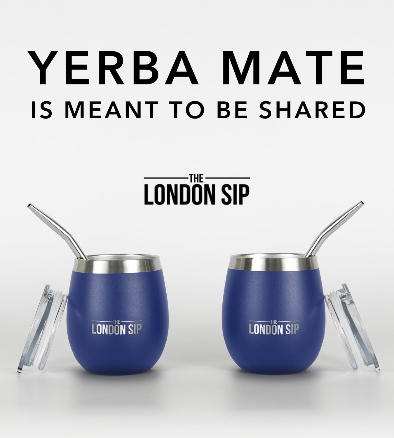 London Sip Yerba Mate Cup 2-Pack Set – Blue – 8 oz