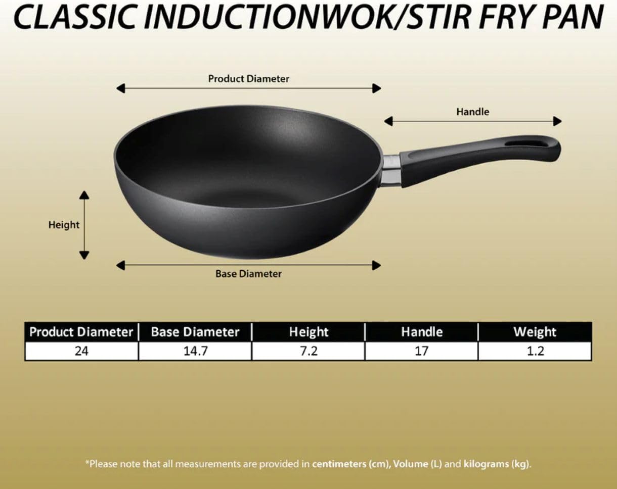 Scanpan Classic Induction Wok Sauteuse – Stir Fry – 24 cm