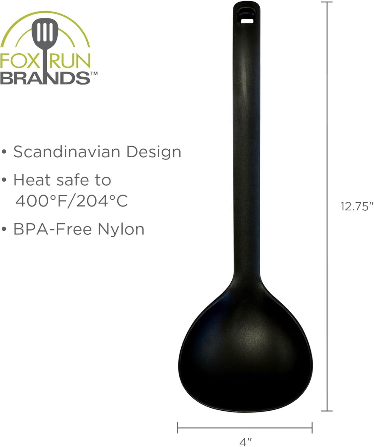 Fox Run Black Nylon Kitchen Ladle