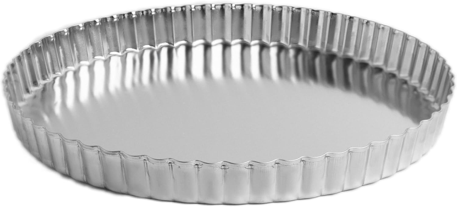 Fox Run 9" Stainless Steel Solid Bottom Tart/Quiche Pan