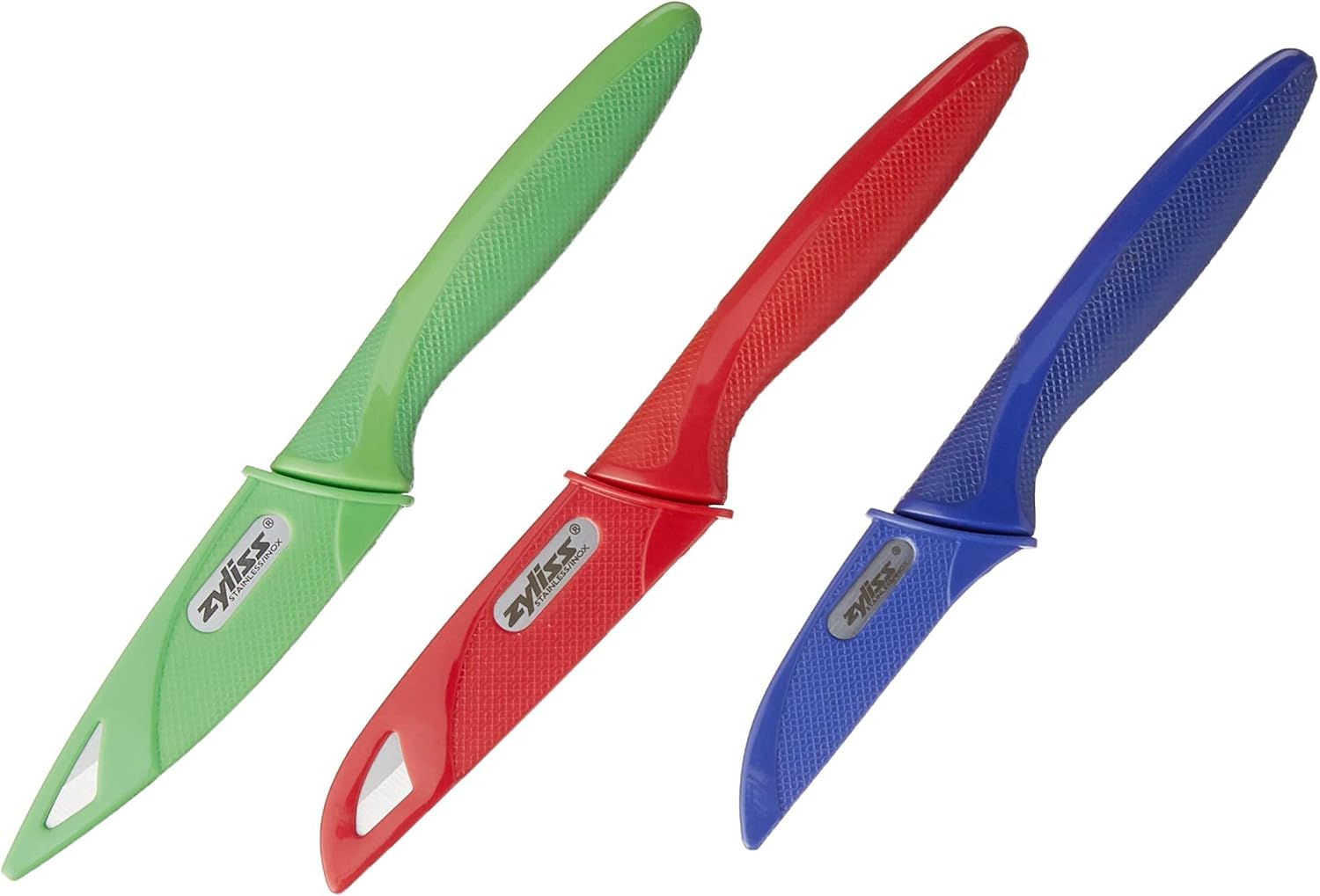 Zyliss Peeling & Paring Knife Set – 3pc (Bird's Beak / Serrated Paring / Straight Paring)