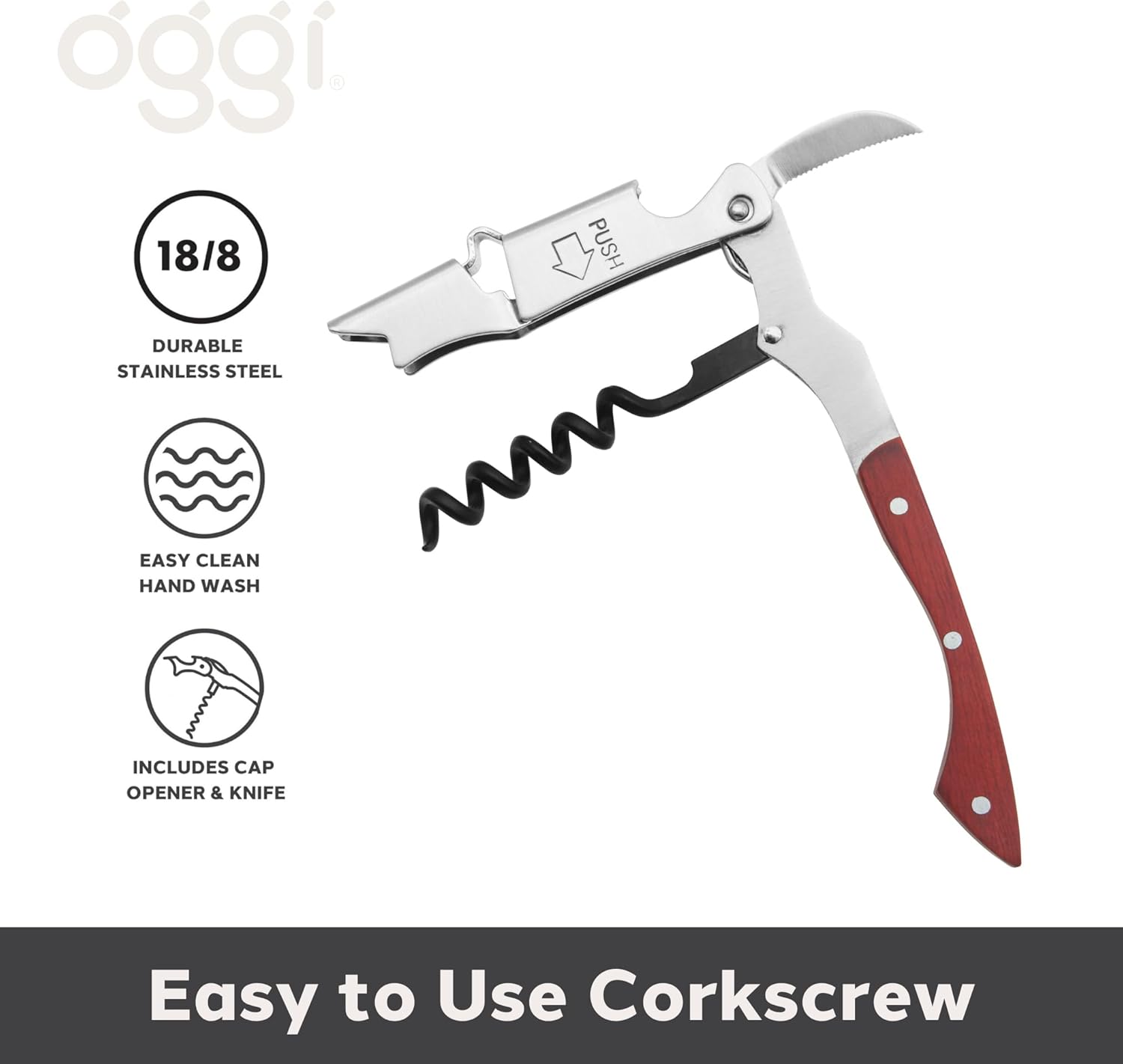 Oggi Deluxe Waiter’s Corkscrew