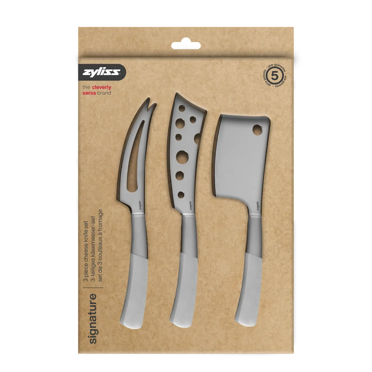 Zyliss Signature 3-Piece Cheese Knife Set
