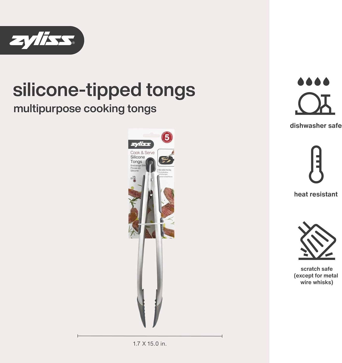 Zyliss Silicone-Tipped Tongs