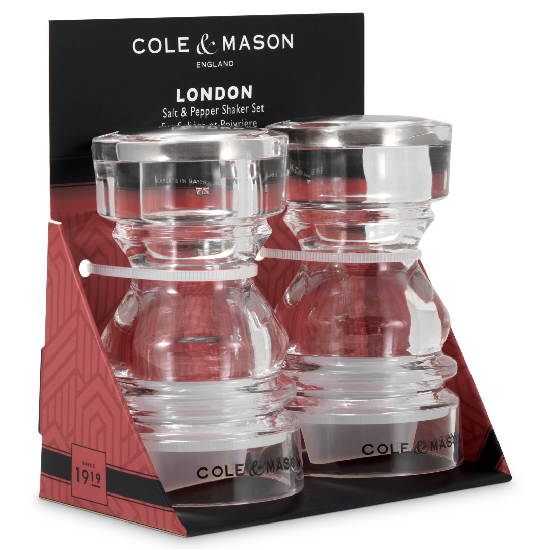 Cole & Mason London Mini Pepper & Salt Shaker Gift Set – Acrylic – 3" / 9 cm