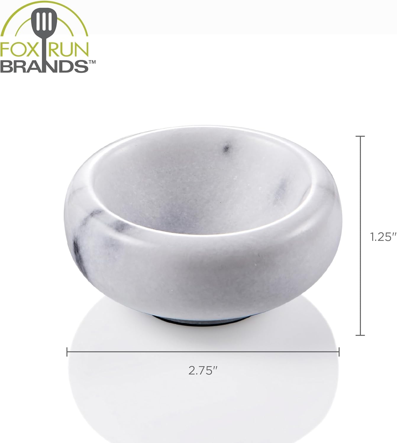 Fox Run Natural White Marble Pinch Bowl, 1 oz