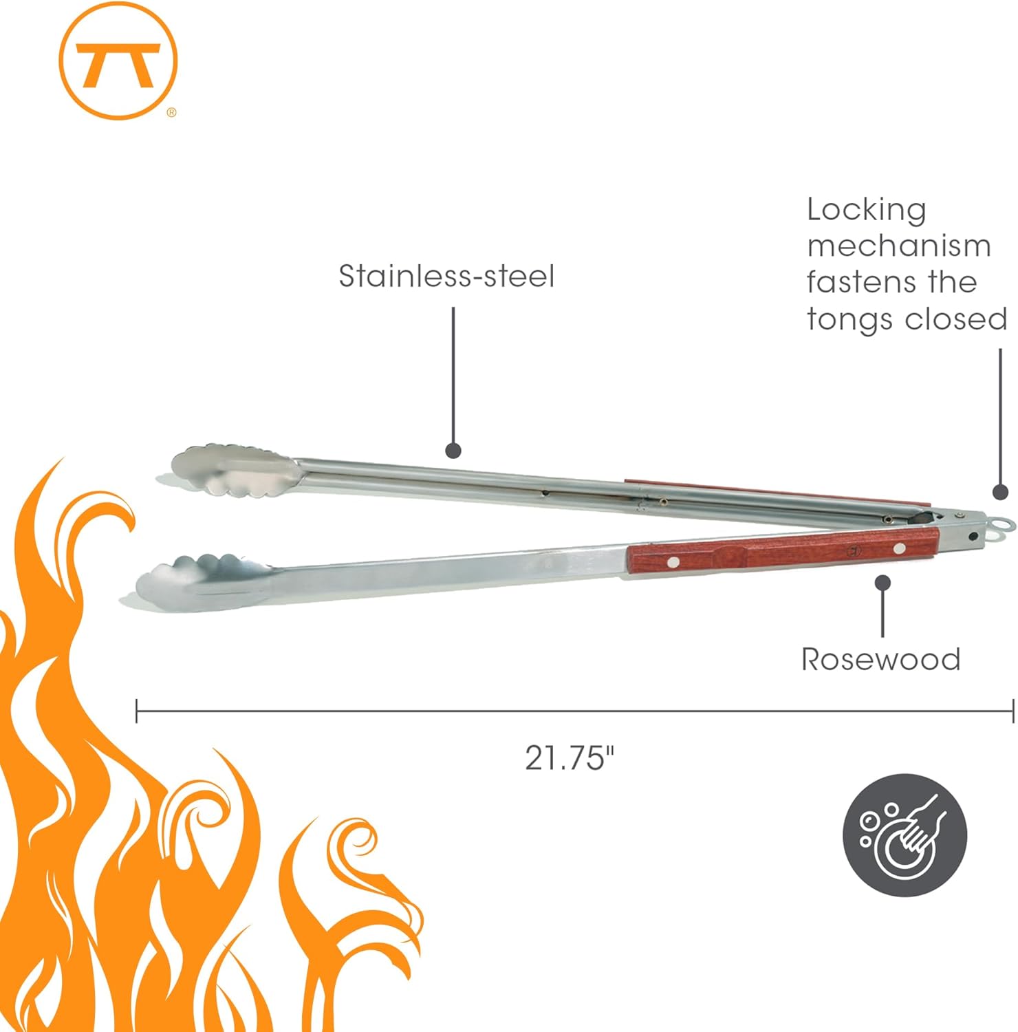 Outset Rosewood Extra Long Locking Tongs 22"