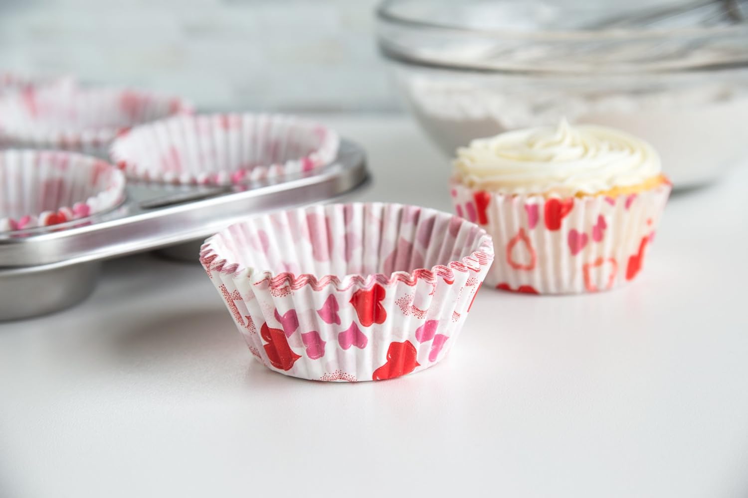 Fox Run Heart Bake Cups - 50 Pack