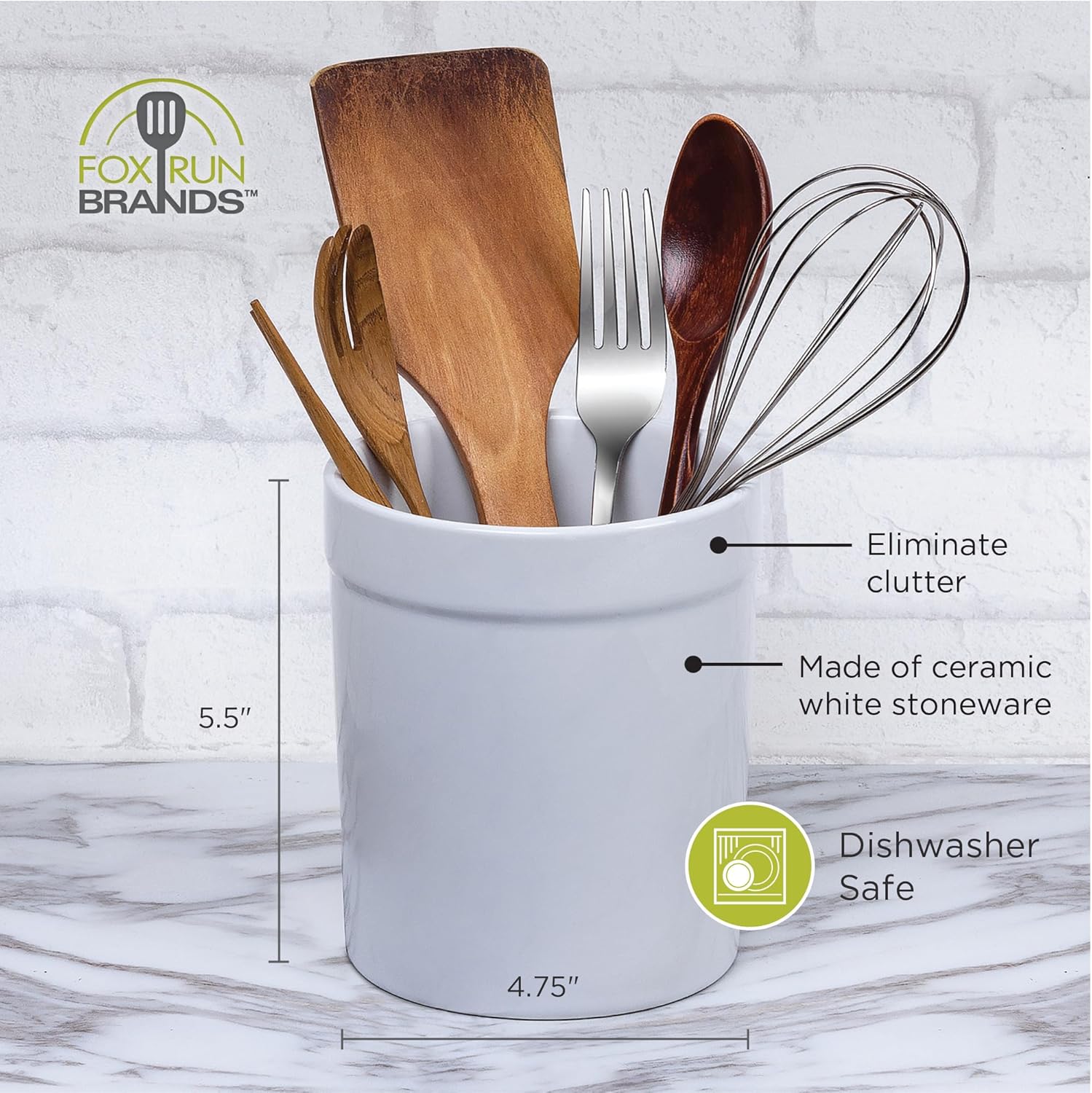 Fox Run Stoneware Utensil Holder