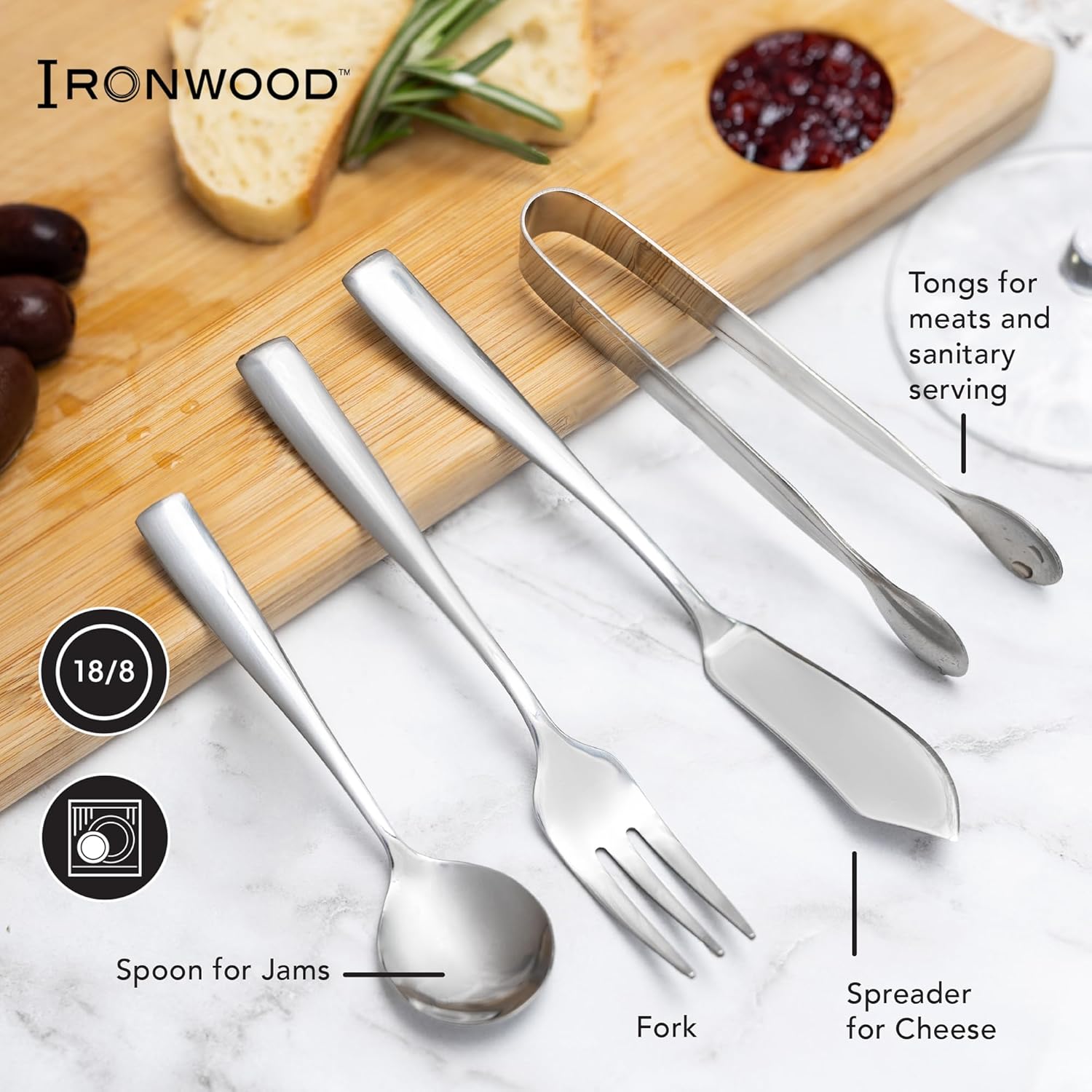 Ironwood Stainless Steel Charcuterie Serving Set