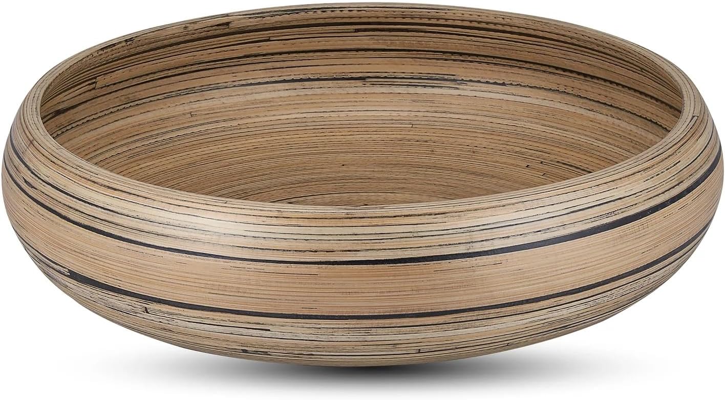Joyce Chen Lexa Bamboo Fruit Bowl – Black – 12 Inch