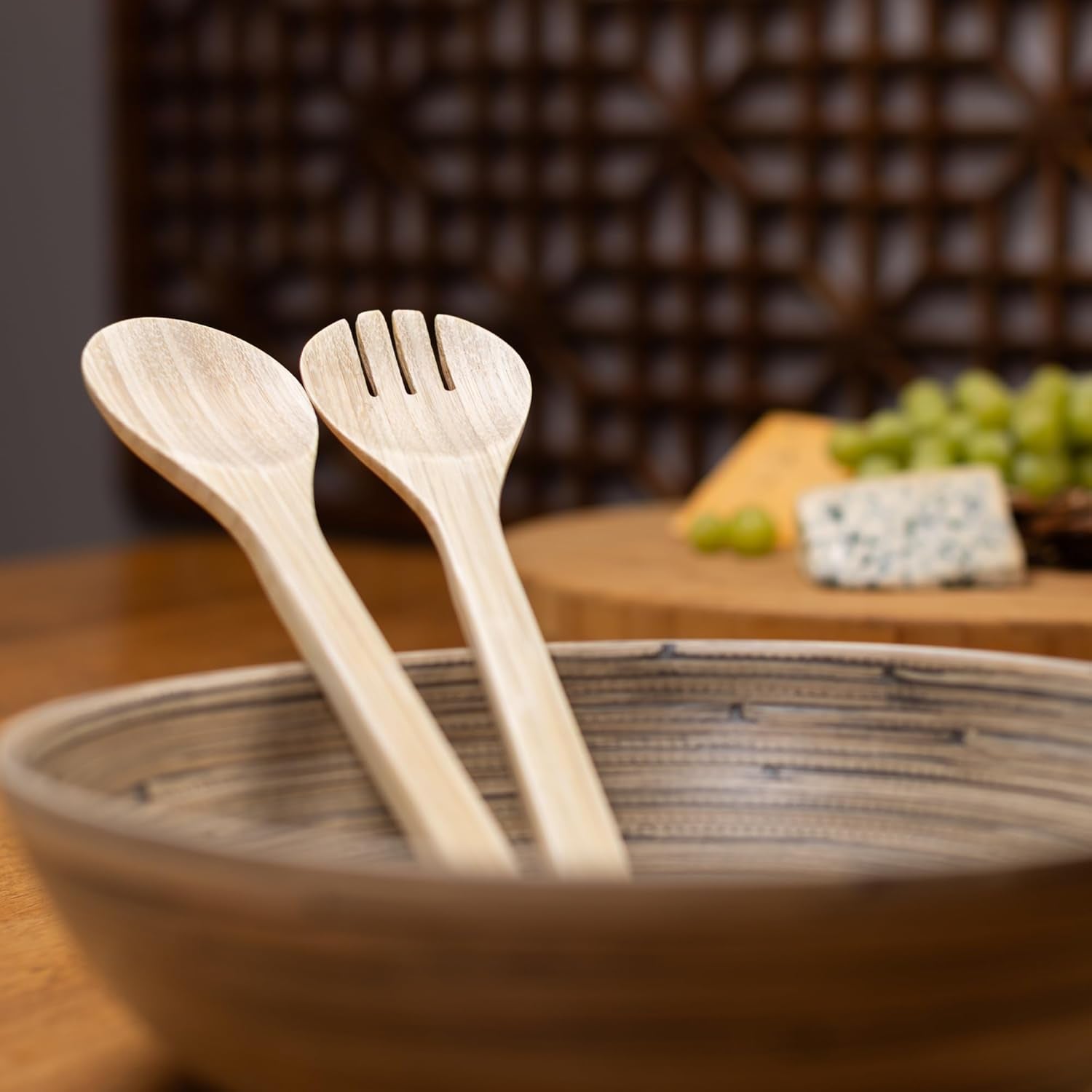 Joyce Chen Lexa Bamboo Salad Utensil Set – Natural – 12 Inch