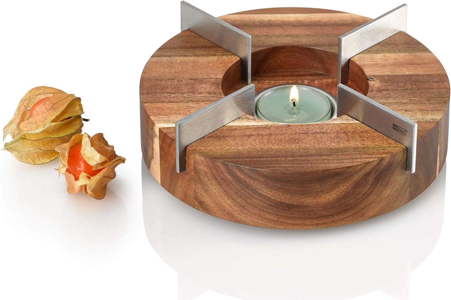AdHoc Tuto Food & Teapot Warmer – Acacia Wood – 16 cm