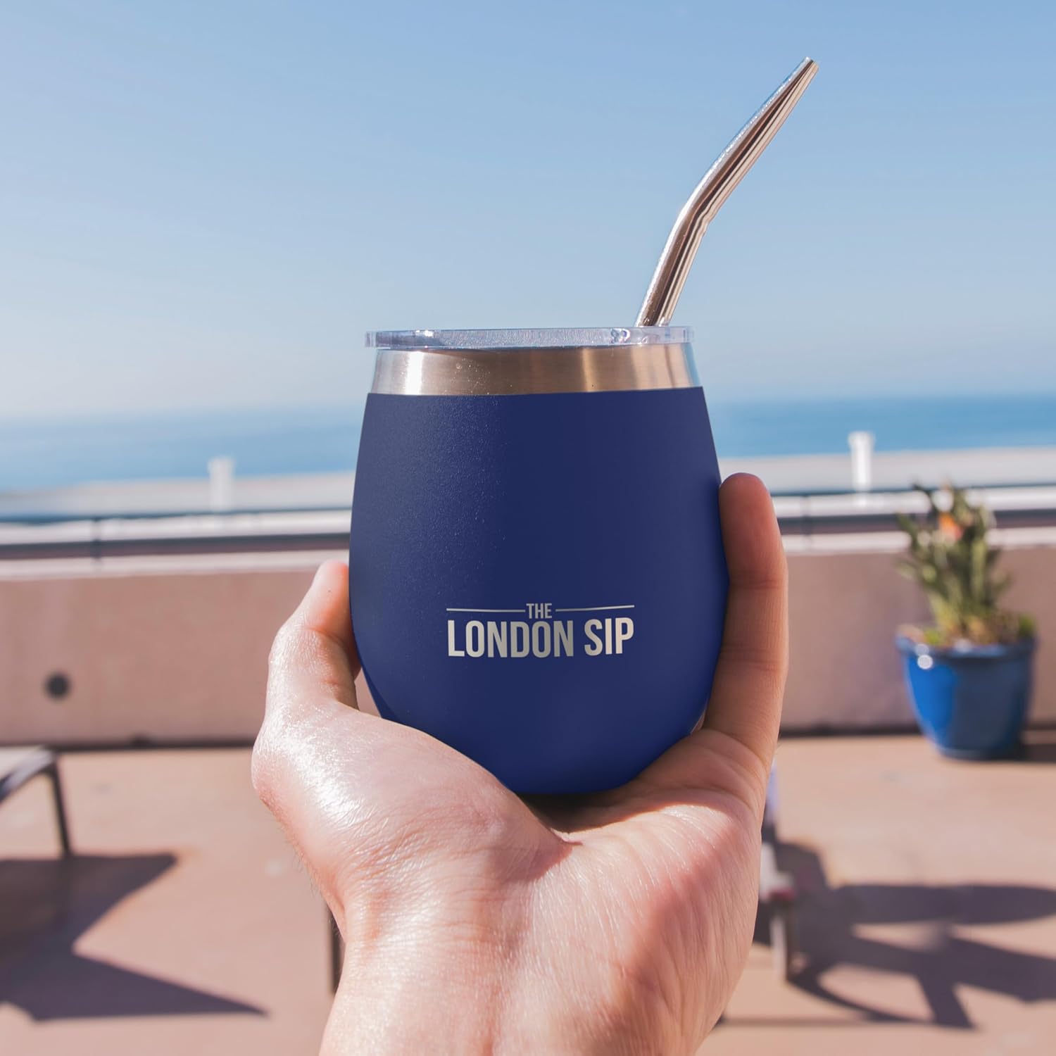London Sip Yerba Mate Cup 2-Pack Set – Blue – 8 oz