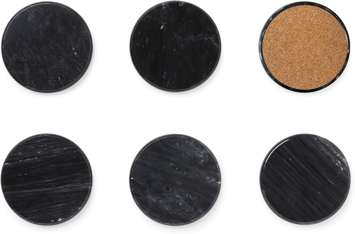 Fox Run Black Marble Coaster Set of 6