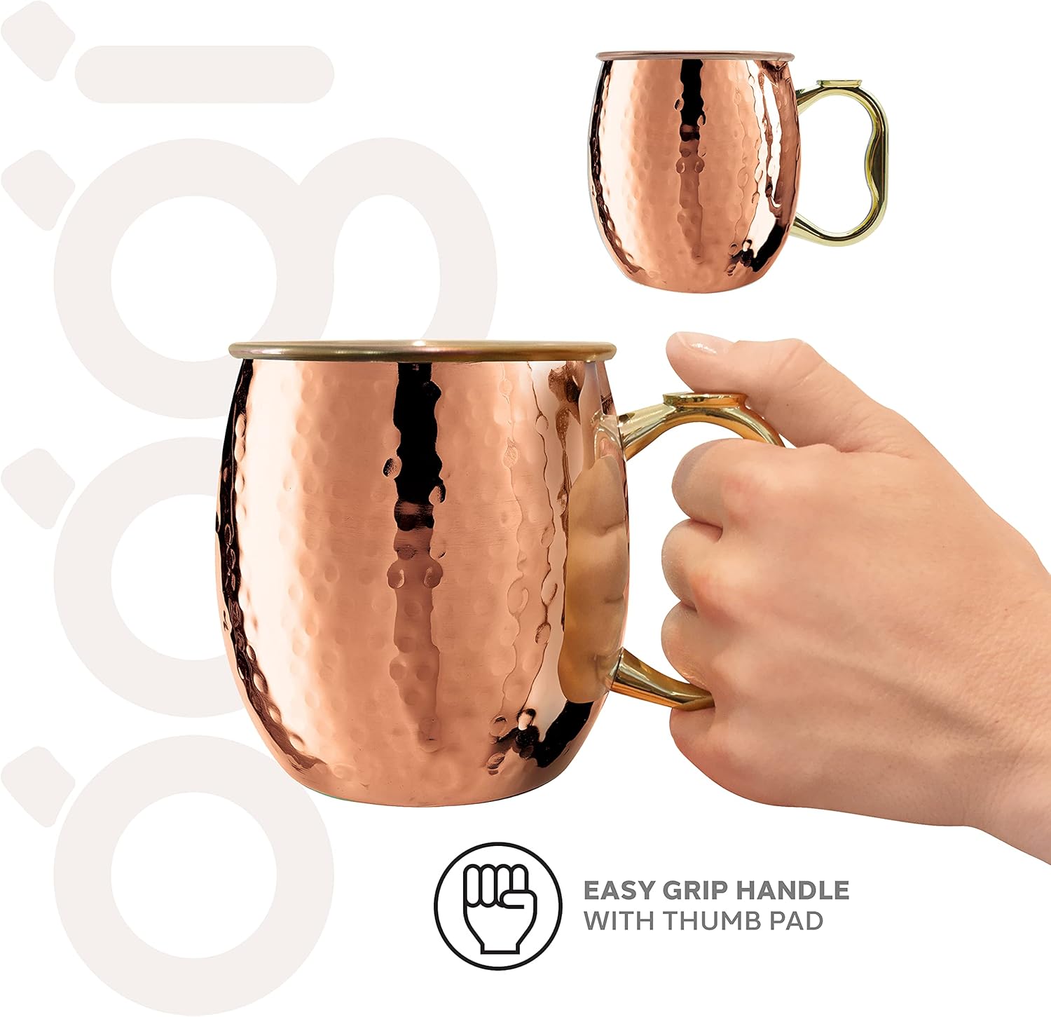 Oggi Set of 2 Mule Mugs – Copper