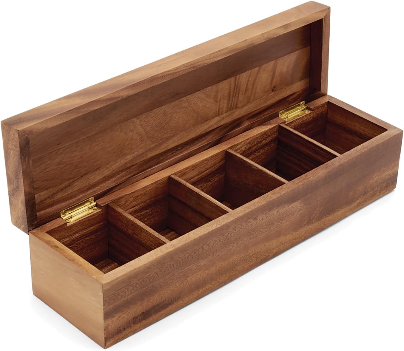 Ironwood Acacia Wood Townhouse Tea Storage Box