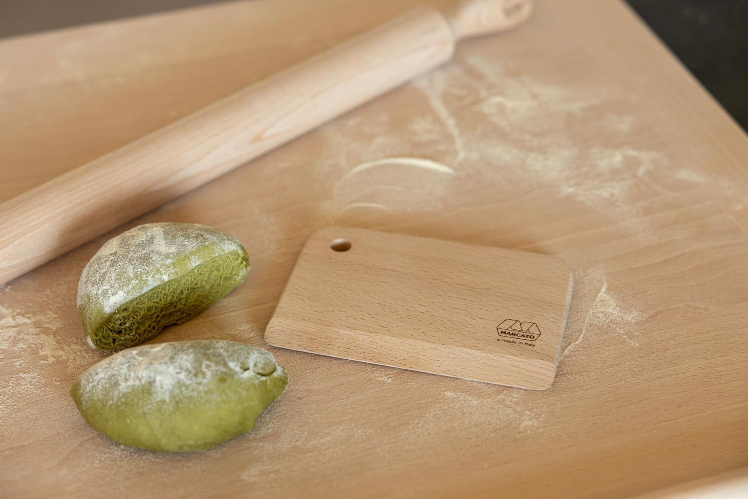 Marcato Premium Classic Wooden Dough Scraper