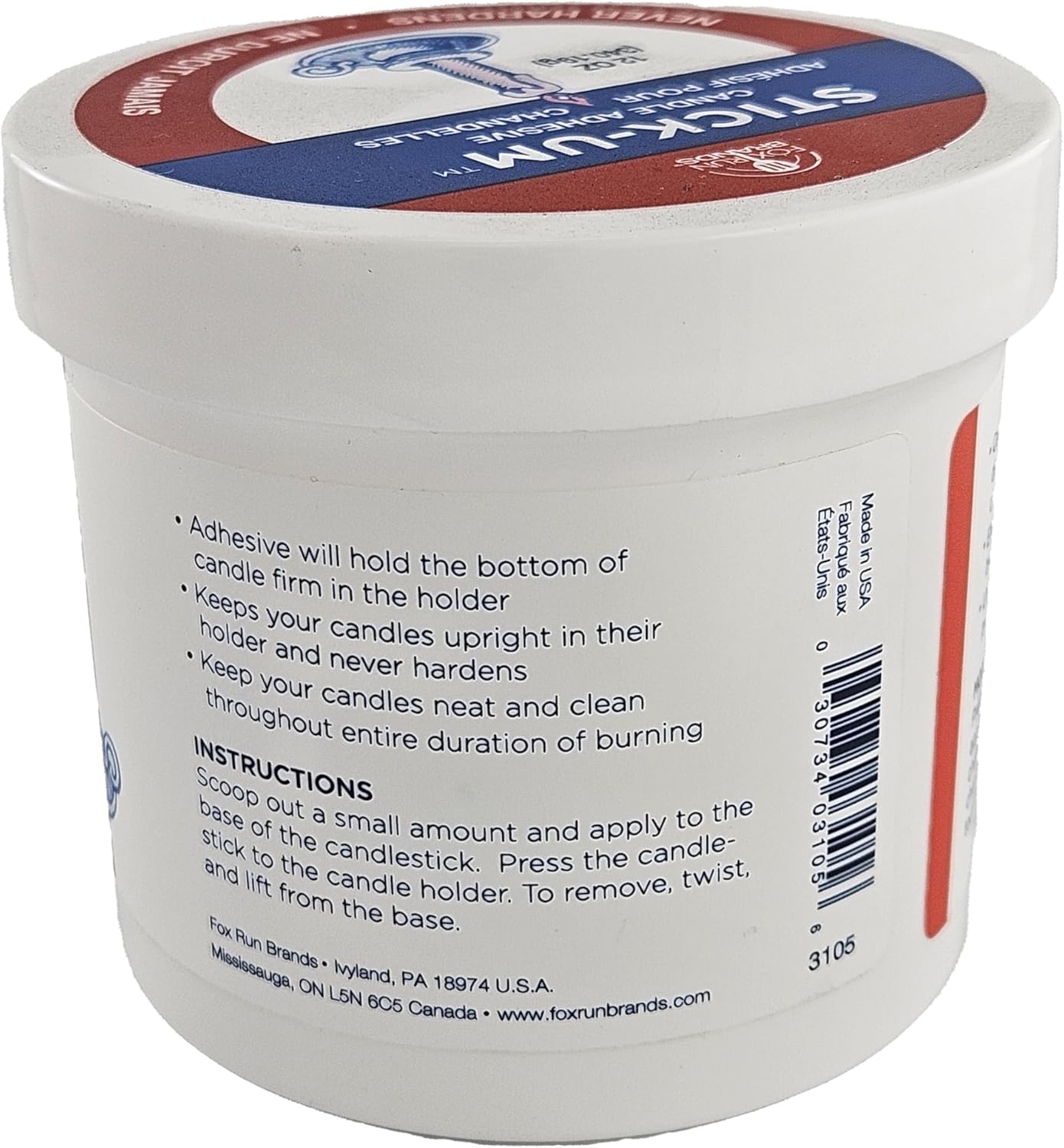 Fox Run Stick-Um Candle Adhesive, 12 Ounces