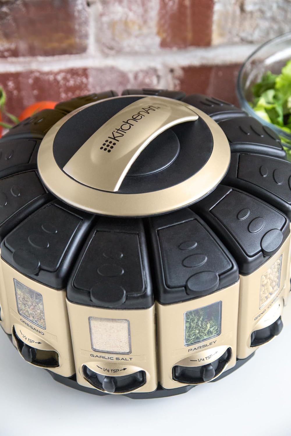 KitchenArt Satin Select-A-Spice Auto-Measure Spice Carousel