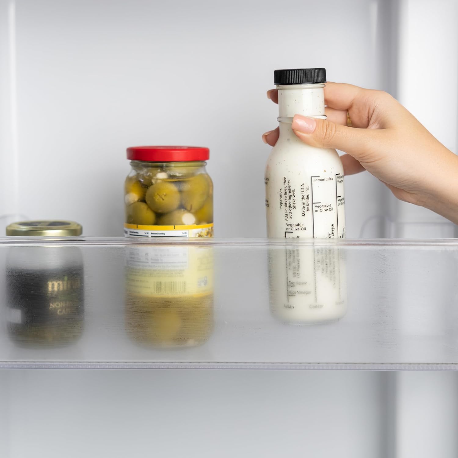 Fox Run Glass Salad Dressing Shaker Bottle