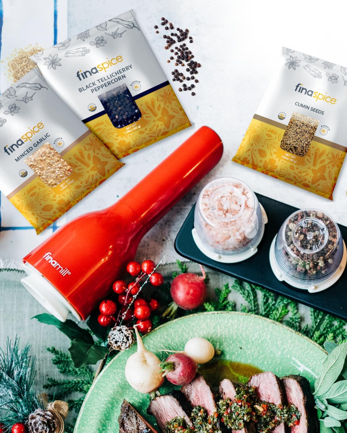 FinaMill FinaTray Trio Slate – Stackable Tray for FinaPods and FinaMill Grinder