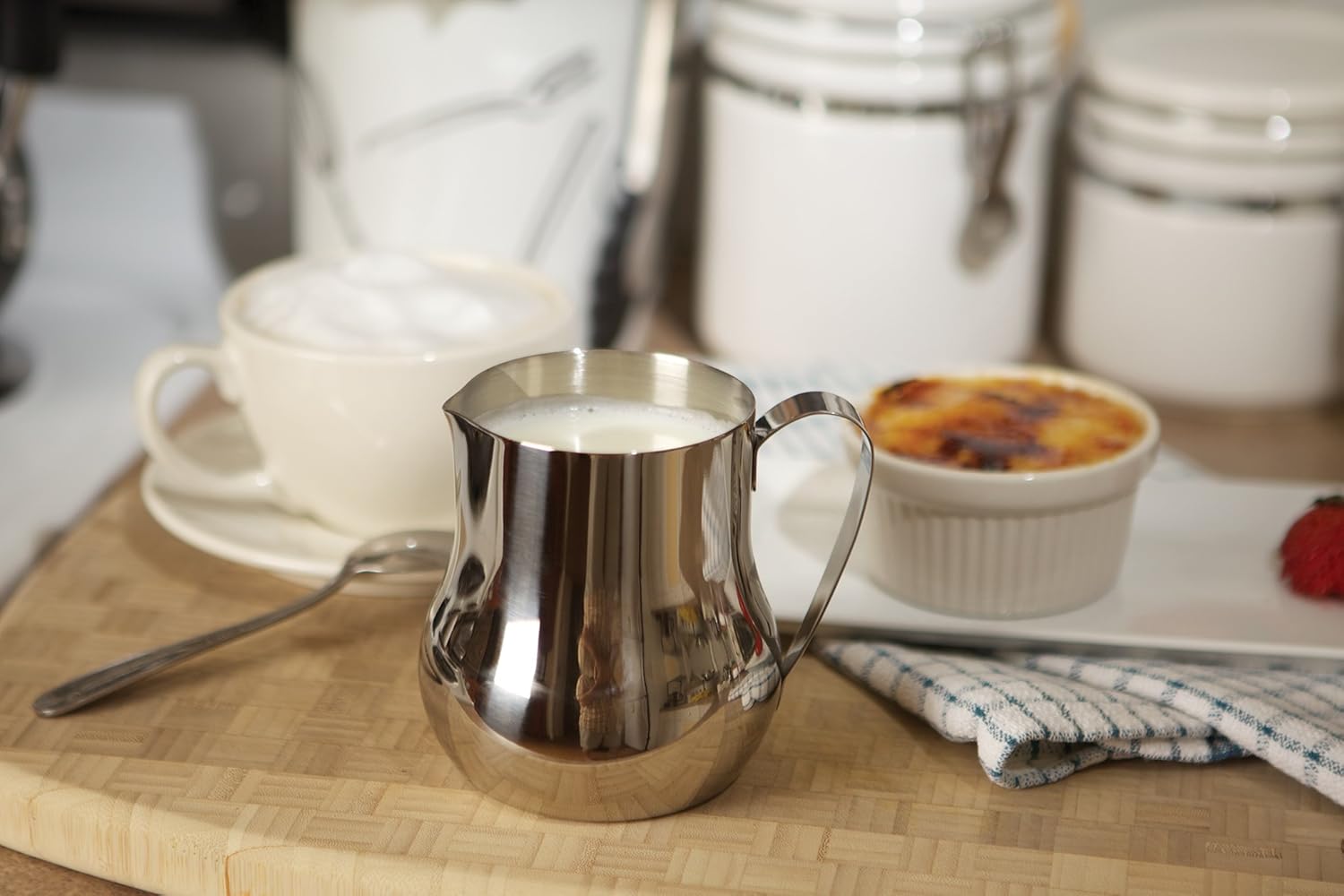 Fox Run Stainless Steel Creamer / Frother Pitcher 20oz