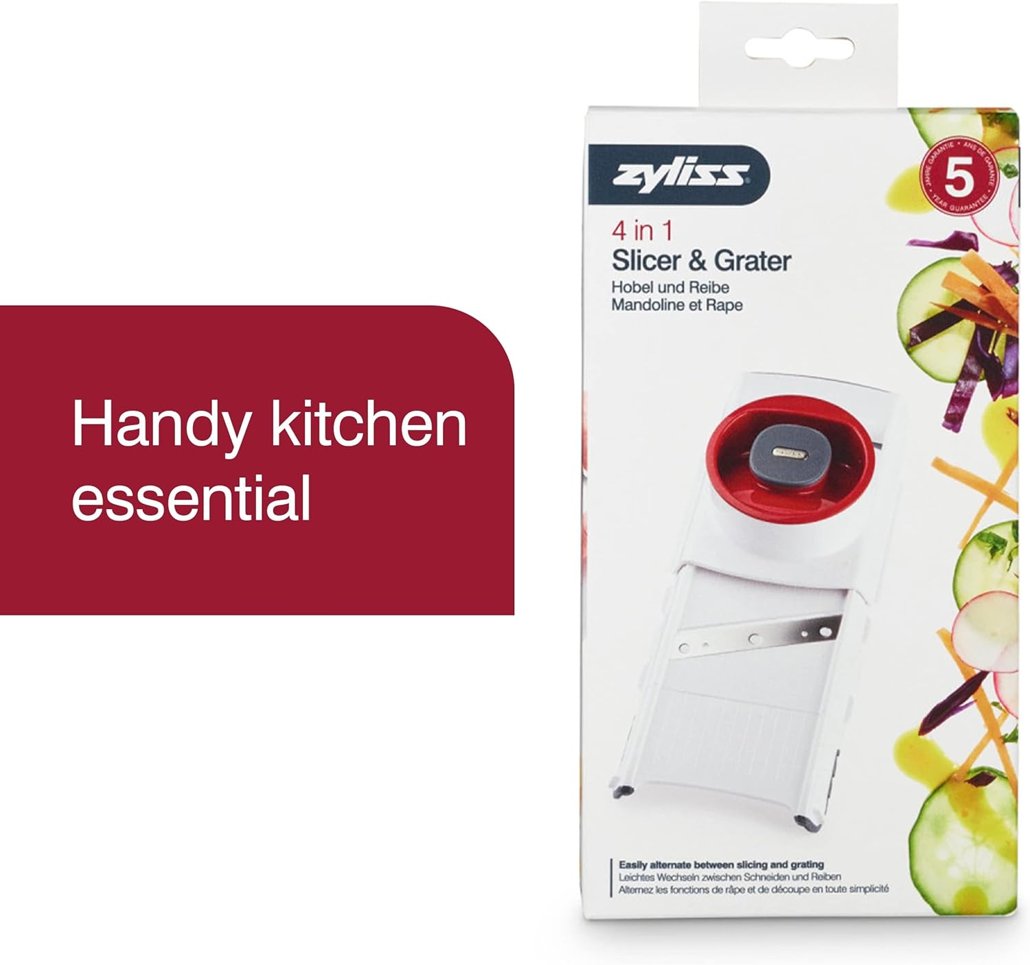 Zyliss 4-in-1 Slicer / Grater – White by Kitchen Niche