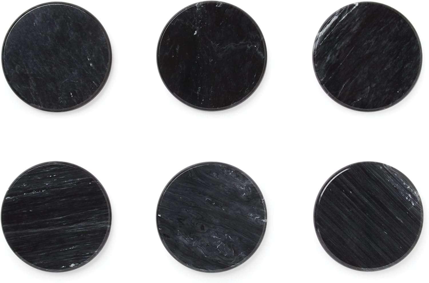 Fox Run Black Marble Coaster Set of 6