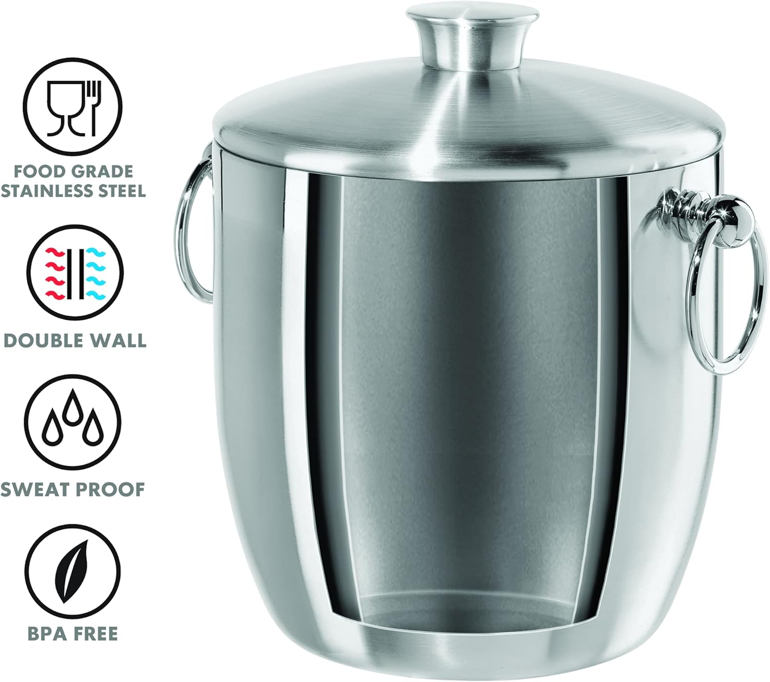 Oggi Double-Wall Ice Bucket – 2.8 L – Stainless Steel