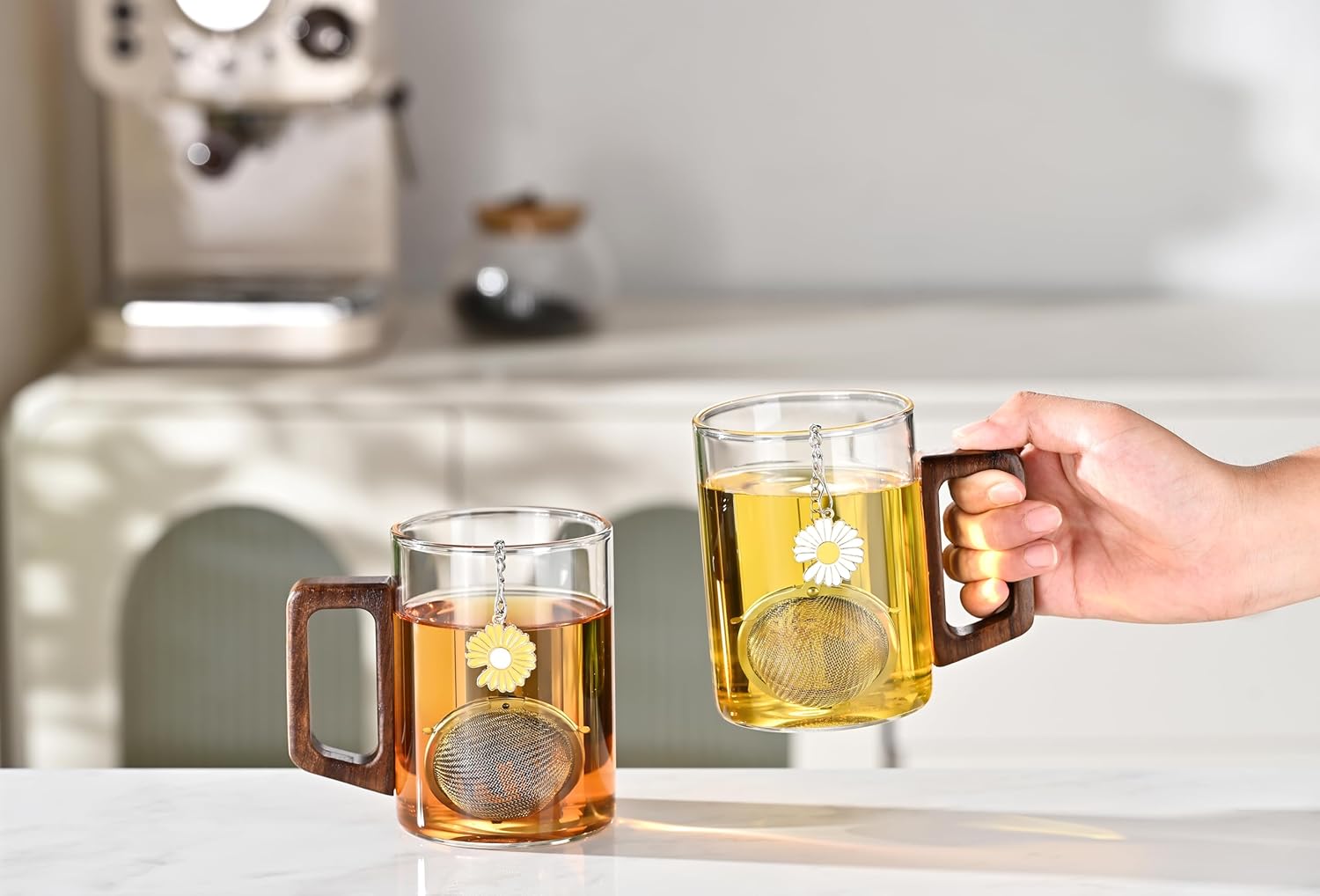 Fox Run White Daisy Mesh Tea Infuser