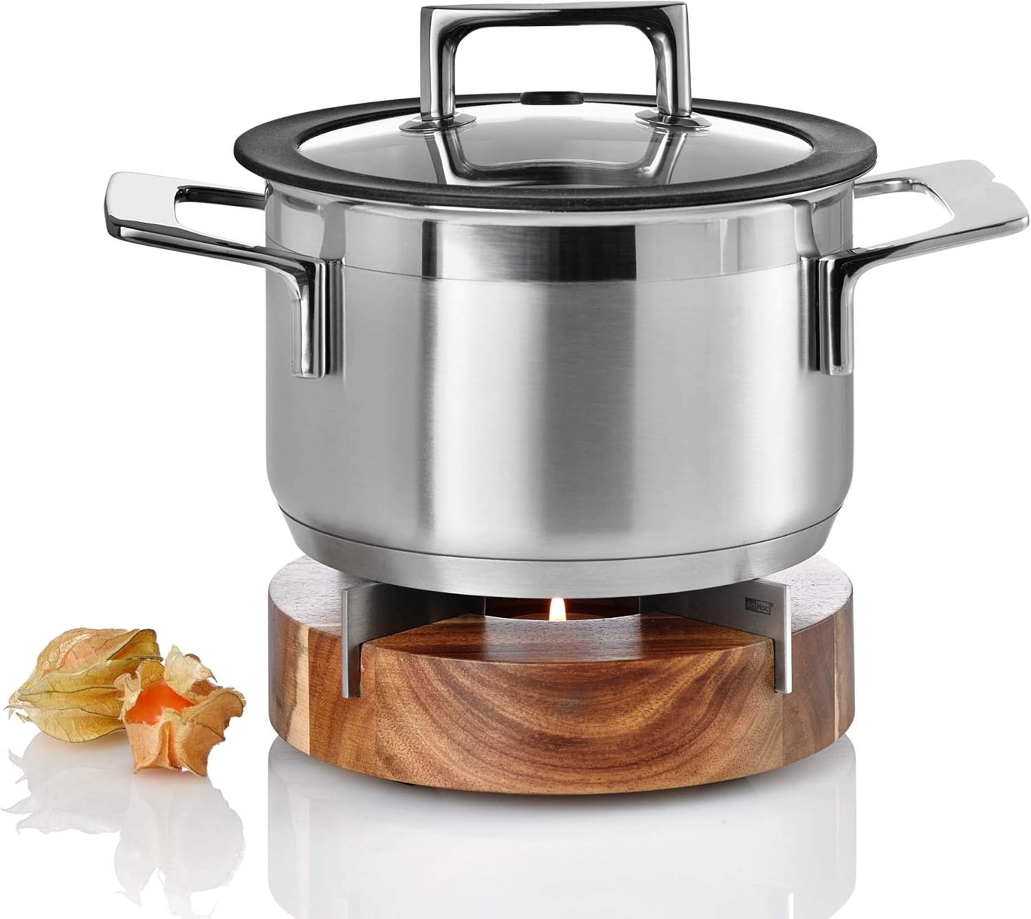 AdHoc Tuto Food & Teapot Warmer – Acacia Wood – 16 cm
