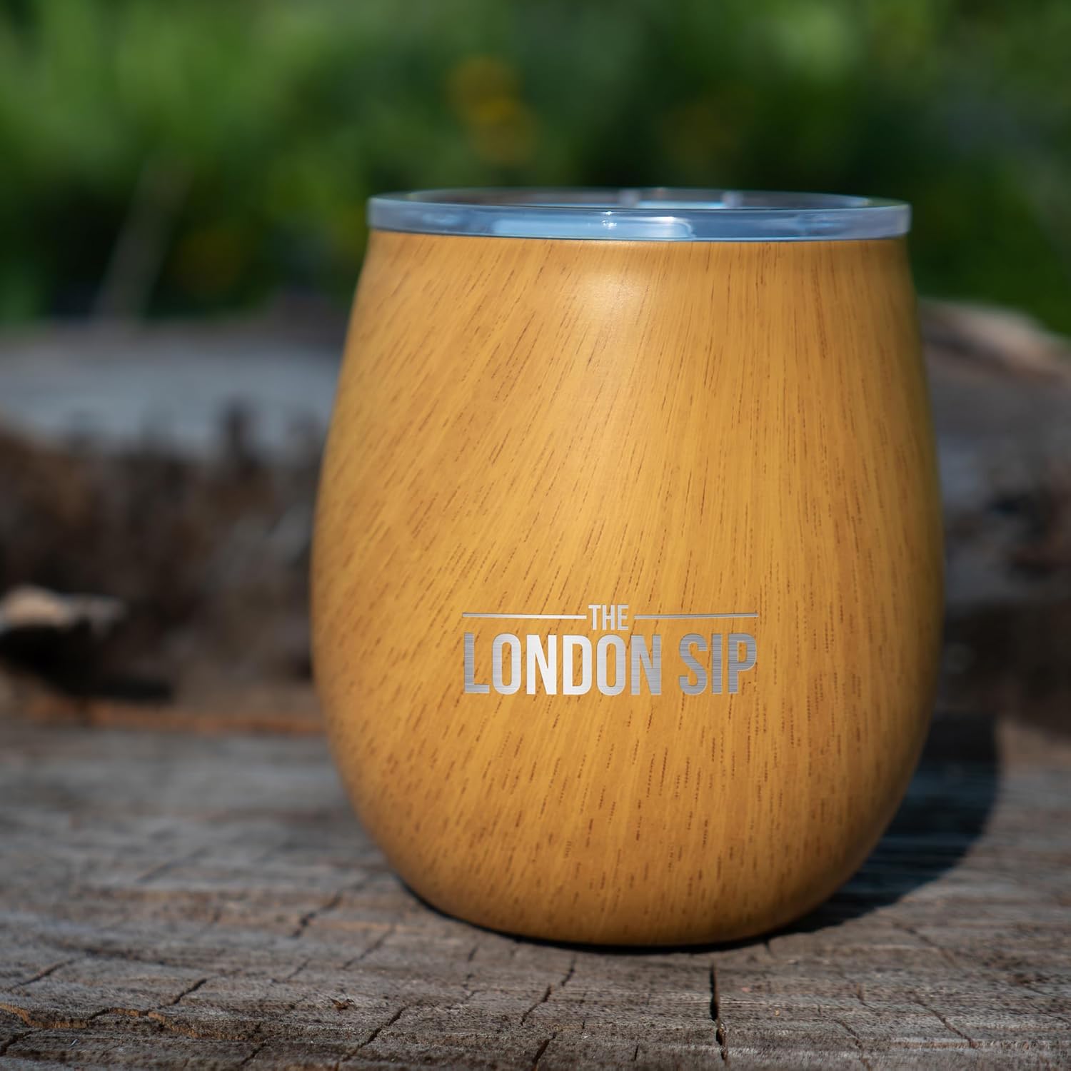 London Sip Yerba Mate Cup 2-Pack Set – Light Burl Wood – 8 oz
