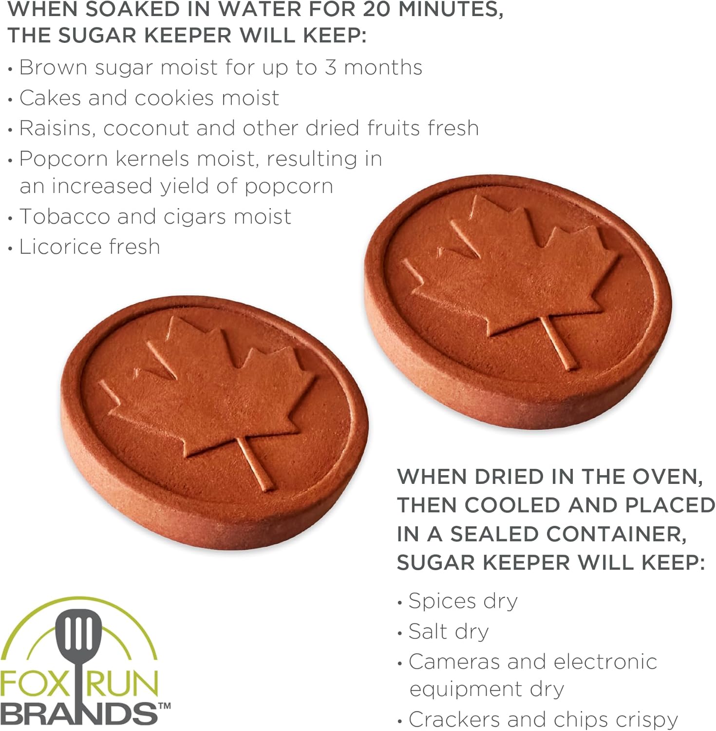 Fox Run Maple Leaf Sugar Keeper Set of 2