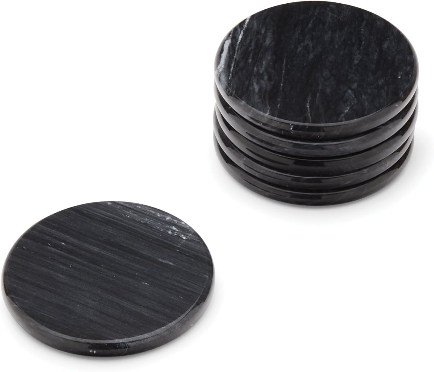 Fox Run Black Marble Coaster Set of 6