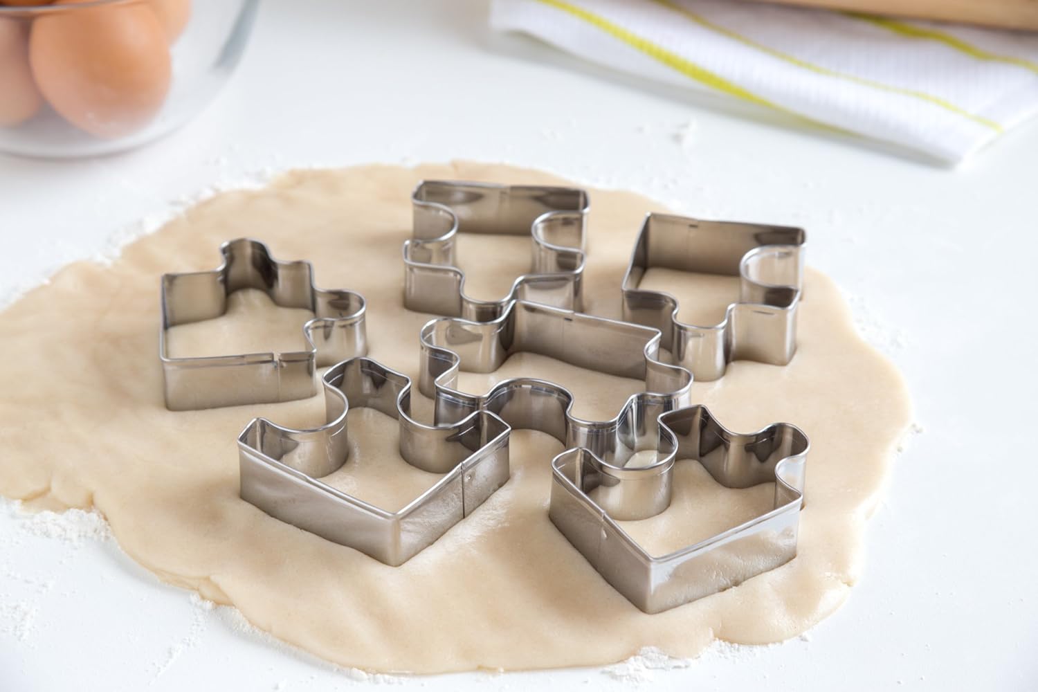 Fox Run Puzzle Pieces Cookie Cutter Set