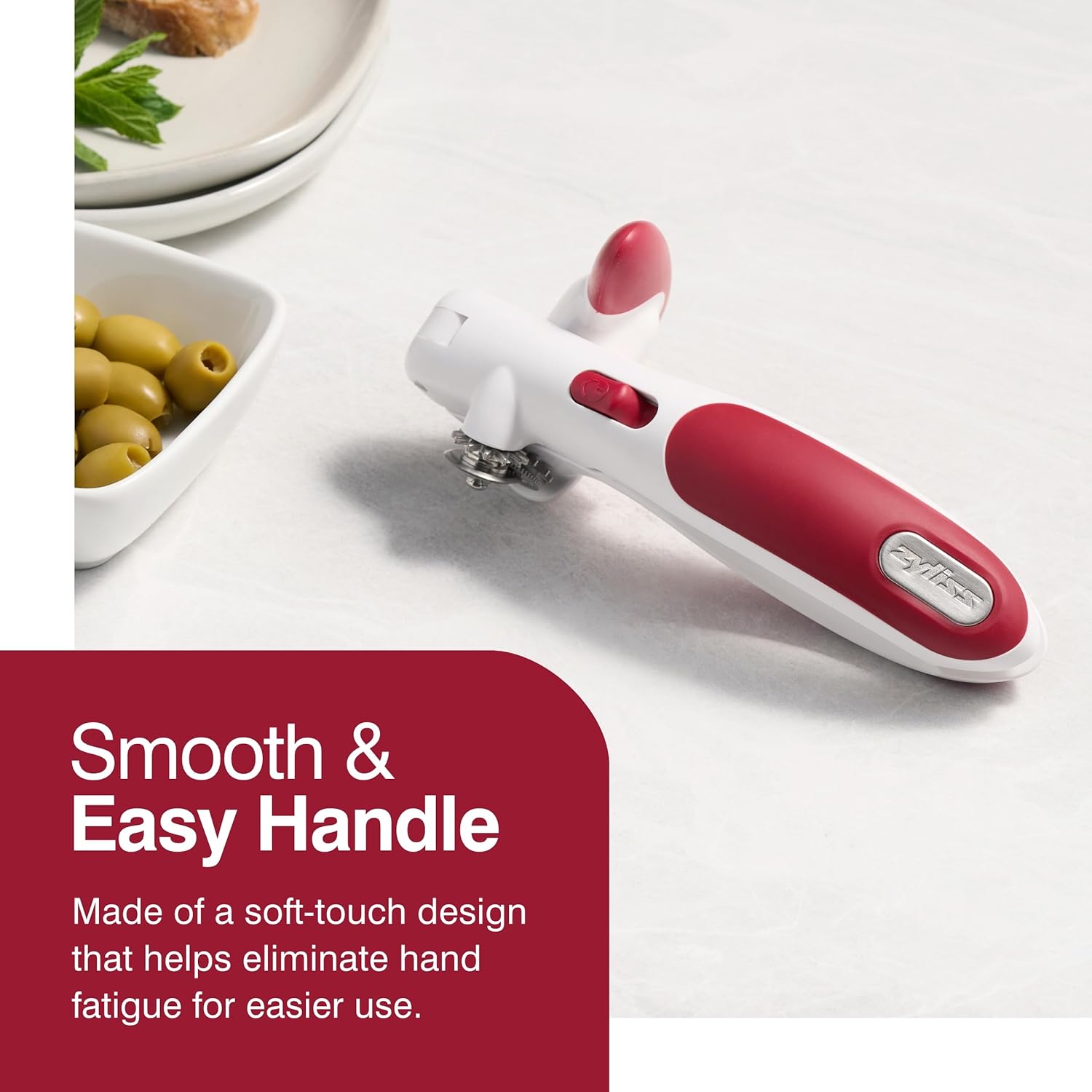 Zyliss Lock 'N Lift Can Opener – Red by Kitchen Niche