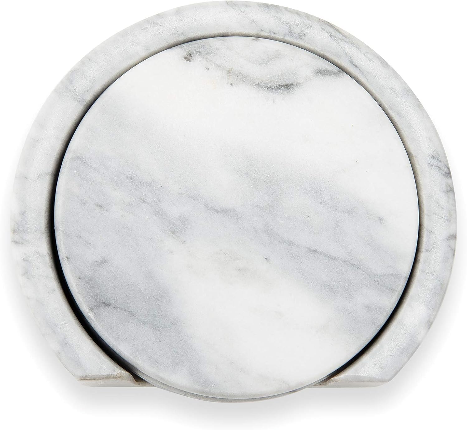 Fox Run White Marble Coaster Set of 4