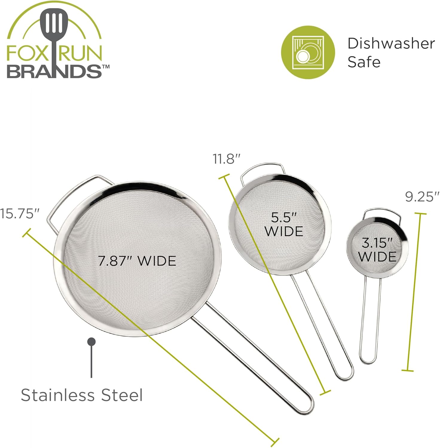 Fox Run Fine Mesh Strainer Set