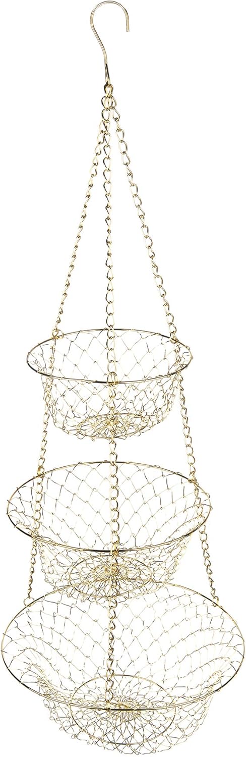 Fox Run Gold Wire Hanging Fruit Basket